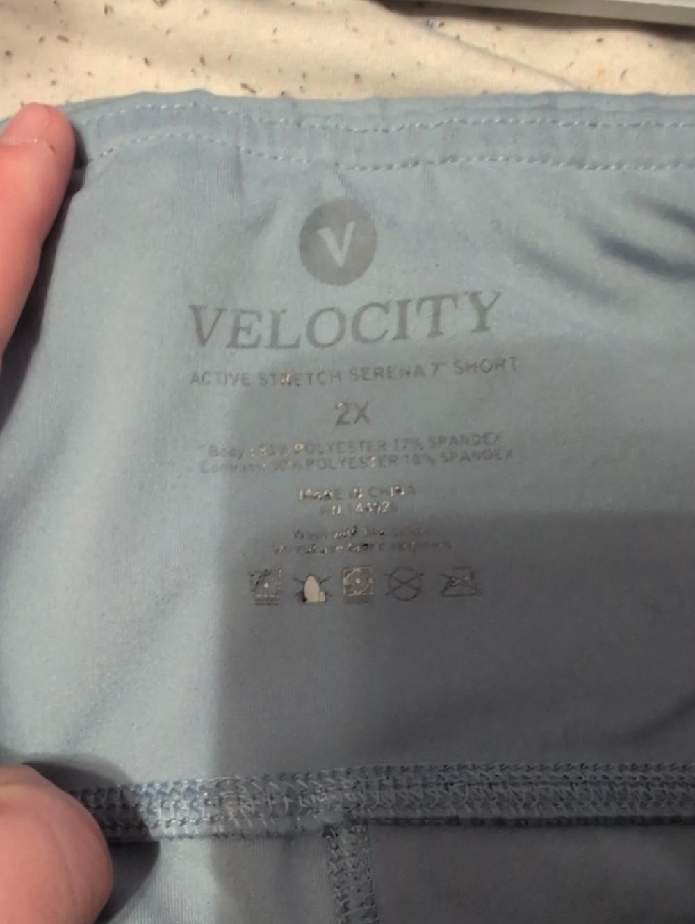 Velocity Serena Active Stretch Shorts — Pale Blue